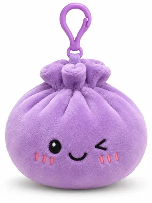 Produktbild von Plush Dumpling Kawaii Bagclip Taschenanhänger Schlüsselanhänger 12 cm lila