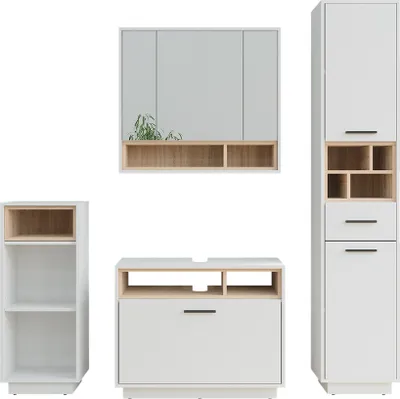 Obrázek produktu pro Koupelnová sestava nábytku Vicco Beatrice Bílá/Sonoma Sada 4, Model 55782
