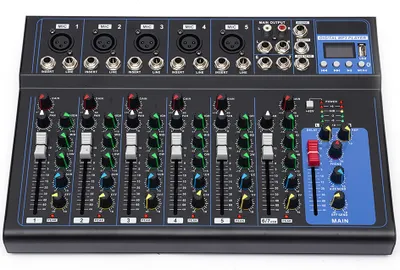 Produktbild von 7kanálový DJ mixér Bluetooth USB Live Audio Mixer Zesilovač Mixážní pult pro nahrávací síť