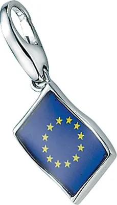 Produktbild von Charm Giorgio Martello Milano Flagge Europa, Silber 925 Blau Onesize