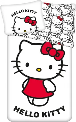 Produktbild von Leinen Hello Kitty 140x200, 70x90 cm