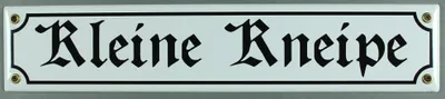 Produktbild von Strassenschild Kleine Kneipe 40x8 cm Türschild Kneipenschild Email Strassen Schild Emaille
