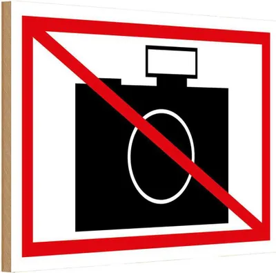 Produktbild von vianmo Holzschild 12x18 cm Fotografieren verboten Warnschild Hinweisschild