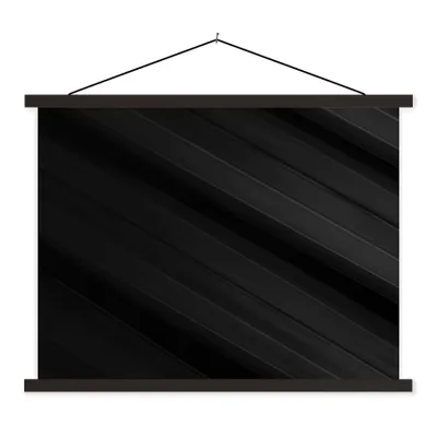 Produktbild von MuchoWow® Textilposter Schwarz - Grau - Design - Textur 60x45 cm mit schwarzem Rahmen - Poster Schlafzimmer