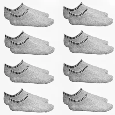 Produktbild von Zecond Zkin 16 Paar Sneaker Socken Gr. 32 - 38 grau Sommersocken Füßlinge aus Baumwolle