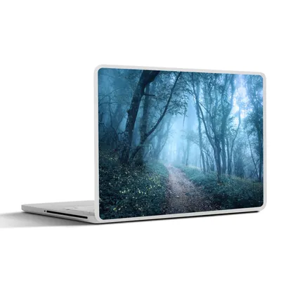 Produktbild von MuchoWow® Laptop Aufkleber Sticker Cover Bäume - Natur - Nebel 30x22 cm - Laptop-Sticker