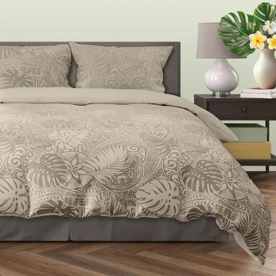 Zdjęcie produktu dla Pościel 140x200 cm + 70x90 cm 100% satyna bawełniana Komplet pościeli Poszewka na kołdrę (Milagro Verde 024)