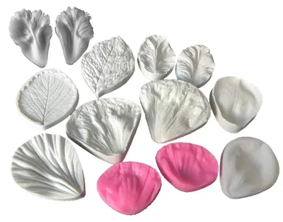 5er Set Blumenadern-Silikonformen für Kuchen Dekoration