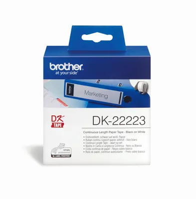 Image de Brother DK22223 Brother étiquettes en continu papier blanc, 30,48 m x 50 mm DK-22223