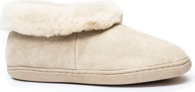 Produktbild von Hausschuhe Lammfell Modell KRETA knöchelhoch geschlossen mit Fellkranz Beige 39