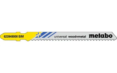Produktbild von Metabo 5 Stichsägeblätter universal wood + metal 90/ 2,5 mm, BiM