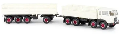 Produktbild von Brekina LKW Fiat Millepiedi Pritschenzug weiß von Starline 58412