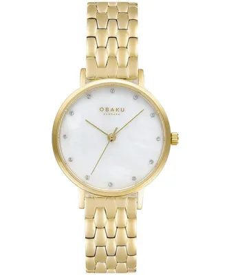Immagine prodotto di Orologio Obaku Danimarca V248LXGWSG CYRKONIE oro