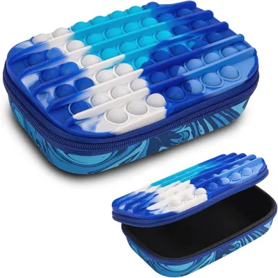 Produktbild von Fidget-Sensorisches Federmäppchen für Jungen | Silikon Pop-it Etui mit großer Kapazität