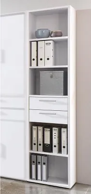 Produktbild von Regal Calvia Büroregal in weiß mit Schubkästen