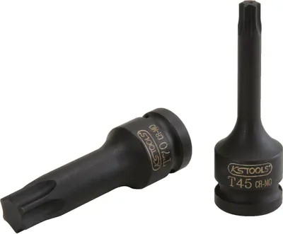 Produktbild von KS Tools 911.0919, Buchse, 1/2", Metrisch, 1 Kopf/Köpfe, T55, Chrom-Molybdän-Stahl
