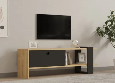 Obrázek produktu pro Skye Decor, Yonca, TV stolek, antracit, 100 % MELAMÍNOVÁ DESKA, 120 x 25 x 36,8 cm