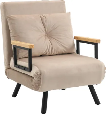 Produktbild von Relaxsessel im Skandidesign, Liegesessel, Lesesessel. ink. Kissen mit Knopfhefung, Schwarz + Natur