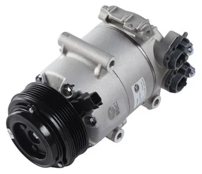 Produktbild von Klimakompressor 12 V Ø 108 mm HELLA Thermo-Expertise für u.a. FORD FIESTA
