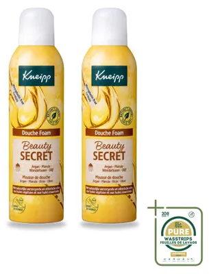 Imagen del producto de 2 unidades de espuma de ducha Kneipp "Beauty Secret" - 200 ml - Paquete de ahorro - 2 unidades