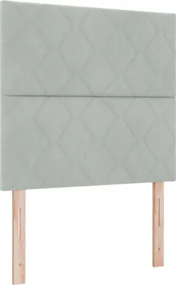Produktbild von vidaXL Kopfteil Hellgrau 100 cm Samt