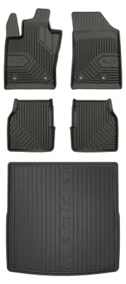 Produktbild von Gummimatten + Kofferraumwanne für Jeep Compass II 2016-2026 (SUV, oberer Ladeboden) – Schwarz, passgenau – Wielganizator