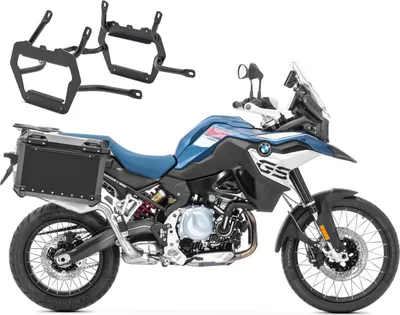 Immagine prodotto di Set valigia in alluminio + portavaligie adatto per BMW F 750 GS / 850 GS / Adven