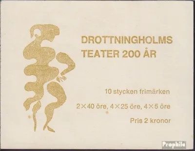 Produktbild von Briefmarken Schweden 1966 Mi MH13I (kompl.Ausg.) postfrisch Theater Drottningholm