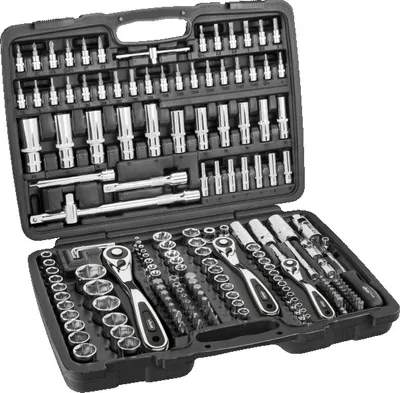 Produktbild von VIGOR 1/2'STECKSCHLÜSSEL-SATZ SUPERFLACH 24 TLG., Länge:nv, Ausführung:172-tlg, Antrieb:1/4'+3/8'+1/2'