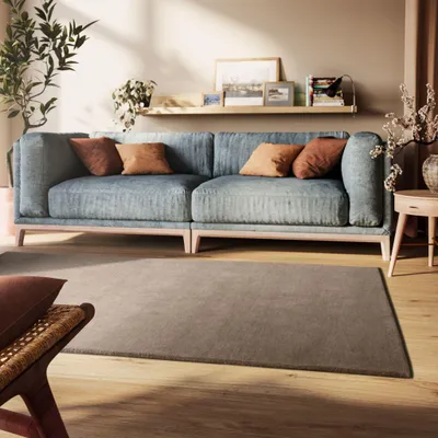 Produktbild von Steffensmeier Gabbeh Teppich Sowana | Schurwolle, Braun, Größe: 200x200 cm Kurzflor Teppich für Wohnzimmer