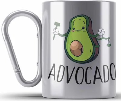 Produktbild von Trendation - Jurist Edelstahl Tasse Karabiner Geschenk Anwalt Jura Student Examen Geschenkidee (Silber)