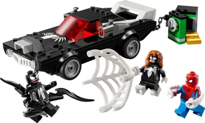 Produktbild von LEGO Marvel Spider-Man Mech vs. Venom Muscle Car - Auto Spielzeug mit 3 Superhelden Minifiguren - Modellauto mit Shootern - Geschenk für Jungen und Mädchen ab 7 Jahren 76309