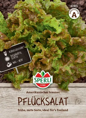 Produktbild von SPERLI Salatsamen Amerikanischer brauner Lactuca sativa 6-7 lfd. Meter