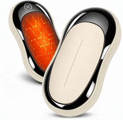 Produktbild von Elektrische Handwärmer – Set mit 2 Stück – Wiederaufladbar über USB-C – Magnetisch – 3 Wärmestufen – Digitales Display