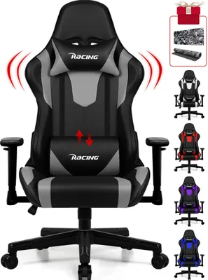 Produktbild von Aiibot Gaming Stuhl,Bürostuhl Ergonomisch,Schreibtischstuhl,Bürostuhl 150 kg belastbarkeit，Bürostühle mit Verstellbarer Kopfstütze und Lordosenstütze