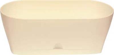 Produktbild von Ovaler Blumenkasten Beige mit Wasserauffangschale für Balkon & Garten Beige
