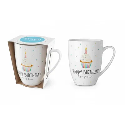 Produktbild von Kaffeebecher "Torte - Happy Birthday", Kaffeetasse, 250 ml