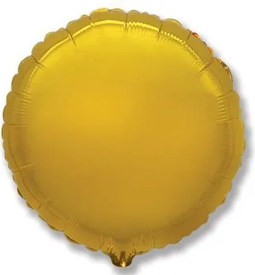 Produktbild von Folienschlauchballon, rund, goldfarben, 45 cm