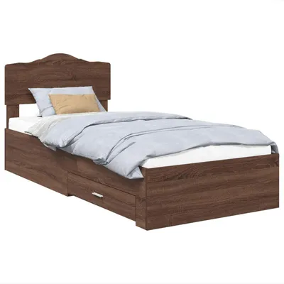 Obrázok produktu pre Rám postele so zásuvkou Hnedý dub 70 x 190 cm Kompozitné drevo