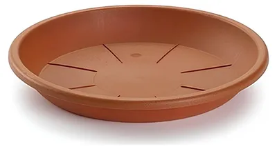 Produktbild von Plasticforte Pflanztopf unter Untersetzer / Auffangschale - terrakotta - Ø 28 cm - Kunststoff