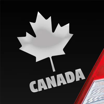 Produktbild von Auto Aufkleber Kanada Canada Ahornblatt maple leaf Urlaub Car 10x13 cm Silber Sticker Heckscheibenaufkleber
