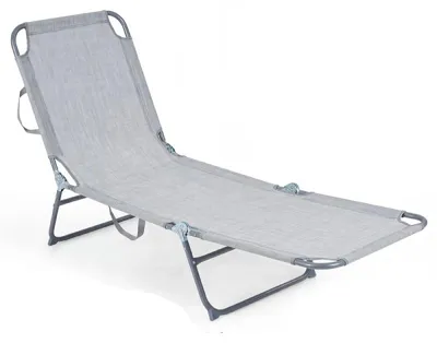 Obrázok produktu pre Skladacia záhradná lehátka NP13412GR, rozmer 184 x 55 x 29 cm, farba: sivá
