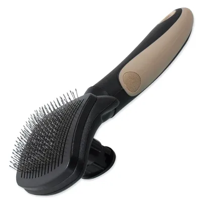 Obrázok produktu pre Kefa pre psov Dog Fantasy s drôtikmi samočistiaca S/M