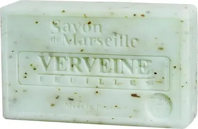 Produktbild von Natürliche Marseille Seife mit Eisenkrautblatt -- 100 g