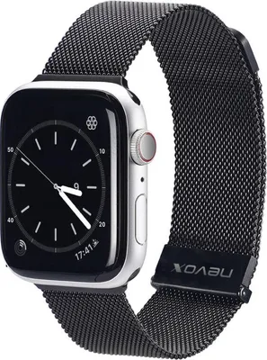Image de Bracelet Milanaise nevox pour Apple Watch 42 mm/44 mm/45 mm noir
