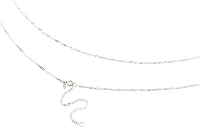 Productafbeelding van Buikketting Zilver - Bikini ketting - Zomers accent - Fijne pantserlook - Verstelbaar - Zilver