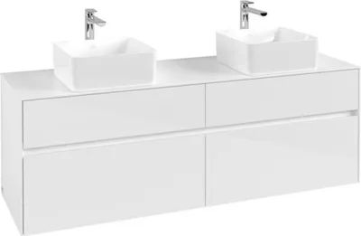 Produktbild von Villeroy & Boch Collaro Waschbeckenunterschrank, Wandmontage, 4 Auszüge, für 2 Waschbecken, 1600x548x500mm, C05200DH