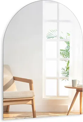 Produktbild von Wandspiegel rahmenlos, Bogenform, 40 x 30 cm, für Badezimmer