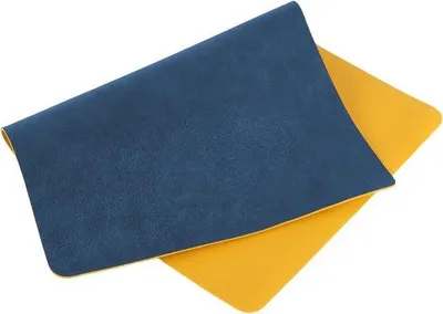 Produktbild von Set mit 10 blauen Untersetzern, abwaschbar, rechteckig, rutschfest, abwaschbare Tischuntersetzer aus Kunstleder, hitzebeständig