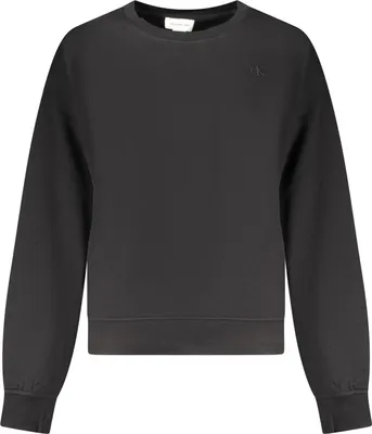 Produktbild von Damenpullover Schwarz: Langarm-Sweatshirt mit Rundhalsausschnitt